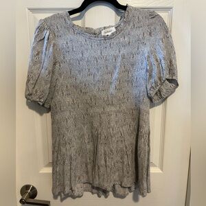 Böhme Smocked Blue Western Top